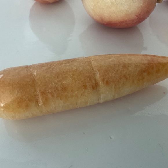 6 PIECES OF VINTAGE ALABASTER ONYX MARBLE FRUIT MCM - Picture 4 of 9